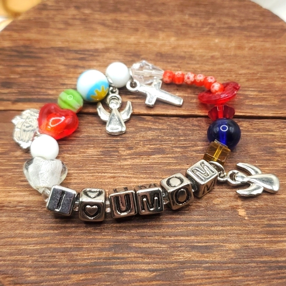 B2435 I love‎ you mom guardian angel bracelet